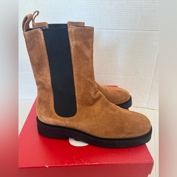 NEW Staud Women’s Palomino Tan Suede Chelsea Boots Size 41 US 10 - Picture 4 of 8